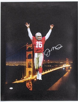 Joe Montana Signed Golden Gate Bridge San Francisco 49ers 24x32" Canvas (JSA)